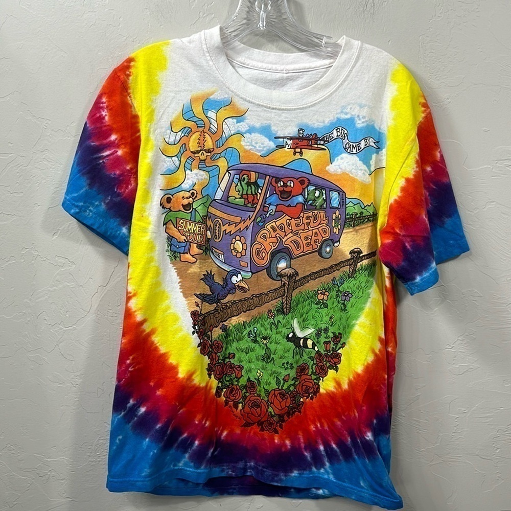Grateful Dead Liquid blue tie-dye T-shirt size small - Picture 1 of 12